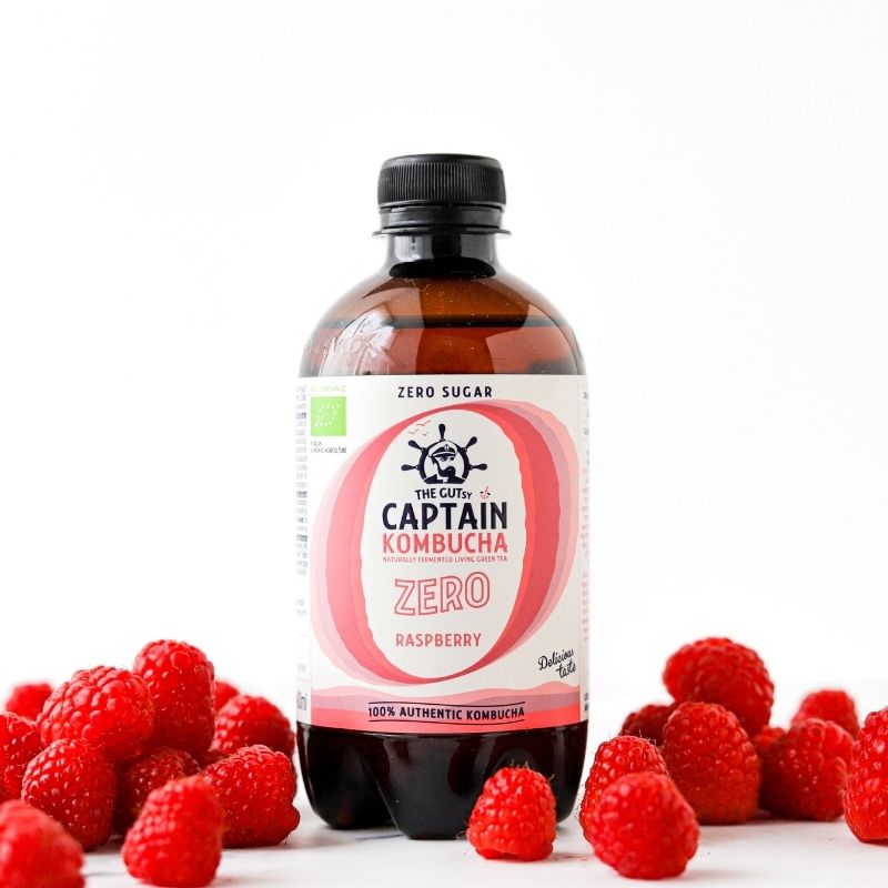 GUTsy Captain Kombucha Zero - Raspberry 12 x 400ml - GutsyCaptain